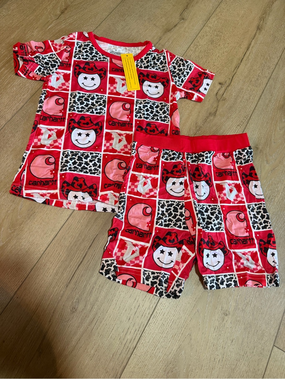 Bamboo Carhartt print PJ set|8T